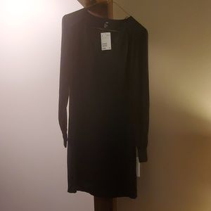 Black v-neck dress